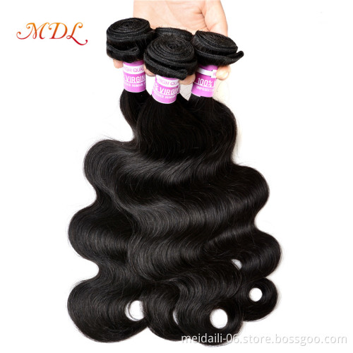 Cheap Body Wave Hair Bundles Brazilian Raw Virgin Hair, Bulk No Shedding Human Hair Extension Bundles